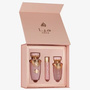 HayaGiftset Kit Lattafa Haya - Eau de Parfum 100ml + 12ml +Hair Mist 50 ml