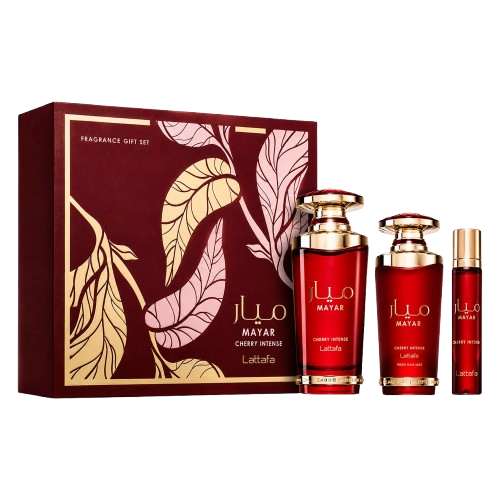 Kit Lattafa Mayar Cherry Intense - Eau de Parfum 100ml + 12ml +Hair Mist 50 ml